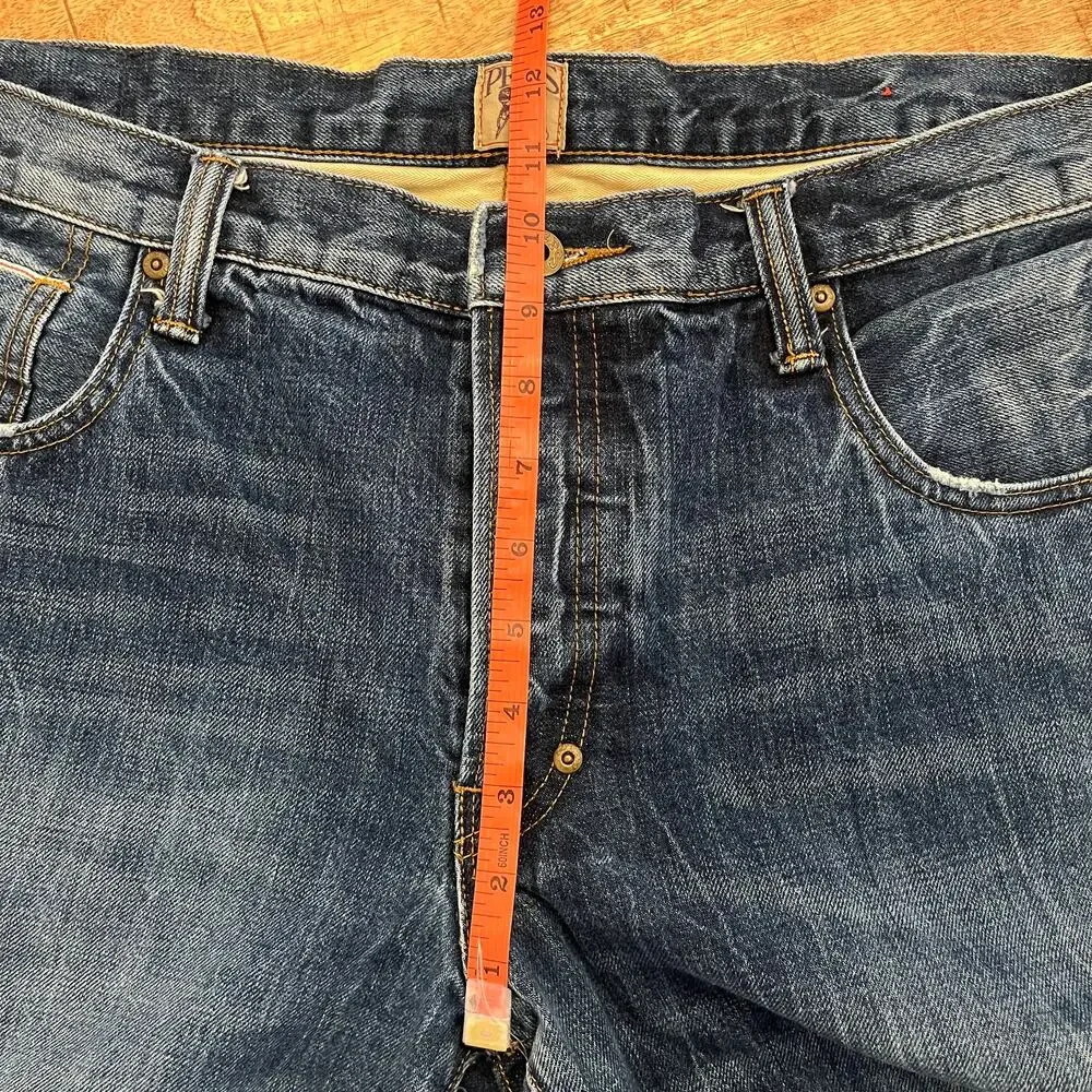 PRPS Mens Japanese Selvedge Denim Jeans 38x32 Y2K Straight Streetwear Barracuda
